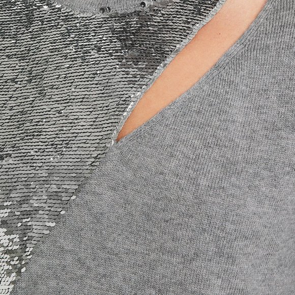 RtA Light Gray and Silver Sequin Sweater - purchased from Intermix, size XS NWT - Picture 5 of 9